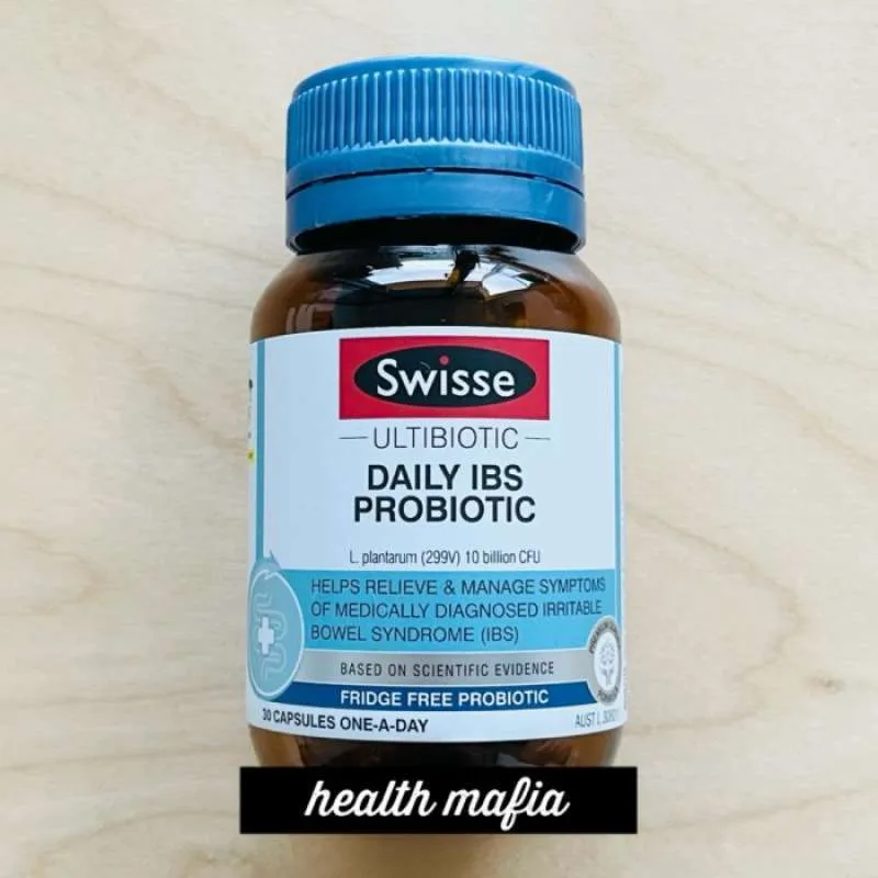 Viên uống giảm kích thích ruột và hỗ trợ tiêu hóa - Swisse Ultibiotic Daily IBS Probiotic 30 Viên