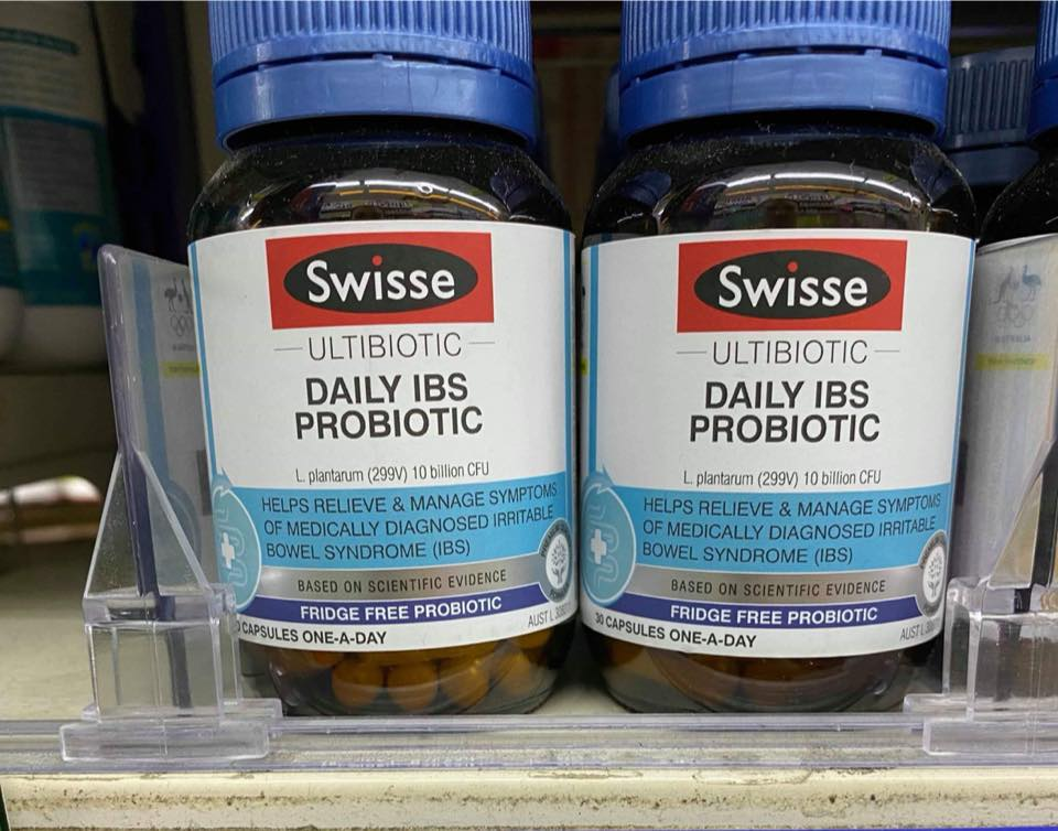 Viên uống giảm kích thích ruột và hỗ trợ tiêu hóa - Swisse Ultibiotic Daily IBS Probiotic 30 Viên