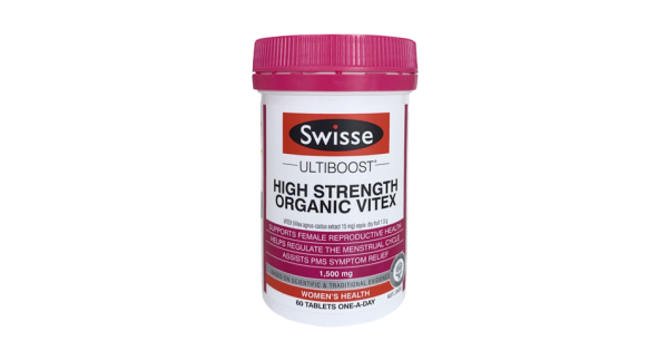 Viên uống hỗ trợ sức khỏe sinh sản phái nữ Swisse High Strength Organic Vitex 1500mg 60 Viên