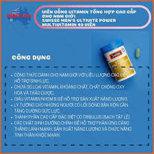 Viên uống tăng cường sức khỏe nam giới Swisse Men’s Ultivite Power Multivitam 40 Viên