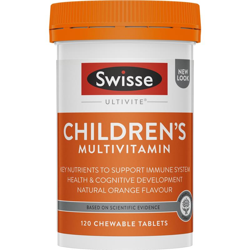 Viên Uống Bổ Sung Vitamin Cho Trẻ Em Swisse Children's Ultivite Multivitamin 120 Chewabl Viên