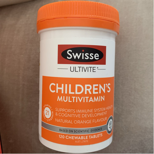 Viên Uống Bổ Sung Vitamin Cho Trẻ Em Swisse Children's Ultivite Multivitamin 120 Chewabl Viên