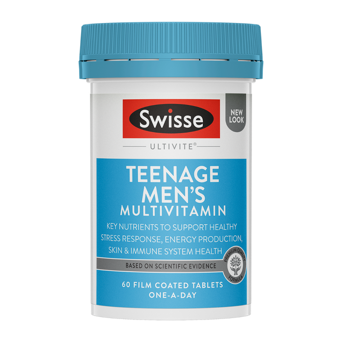 Viên uống hỗ trợ sức khỏe vị thành niên cho nam Swisse Teenage Men’s Ultivite Multivitamin 60 Viên