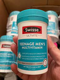 Viên uống hỗ trợ sức khỏe vị thành niên cho nam Swisse Teenage Men’s Ultivite Multivitamin 60 Viên