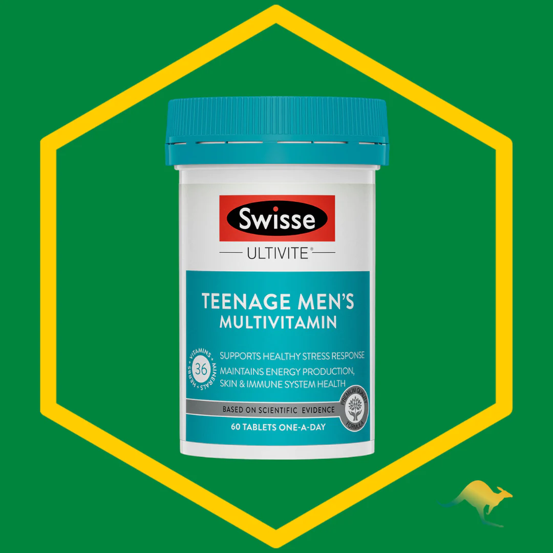 Viên uống hỗ trợ sức khỏe vị thành niên cho nam Swisse Teenage Men’s Ultivite Multivitamin 60 Viên