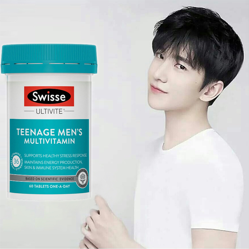 Viên uống hỗ trợ sức khỏe vị thành niên cho nam Swisse Teenage Men’s Ultivite Multivitamin 60 Viên