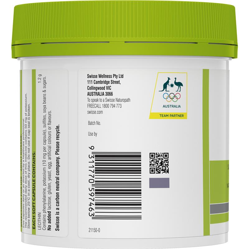 Viên uống mần đậu nành - Swisse Ultiboost Lecithin 1200mg 150 Viên