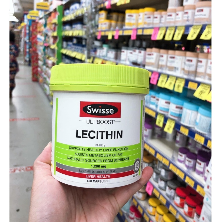Viên uống mần đậu nành - Swisse Ultiboost Lecithin 1200mg 150 Viên