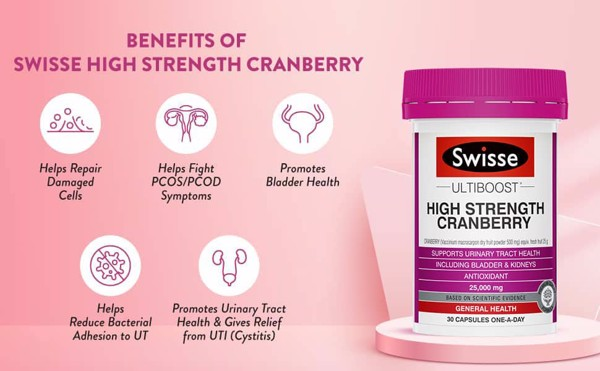 Viên uống Nam việt quất - Swisse Cranberry 25000mg 30 Viên