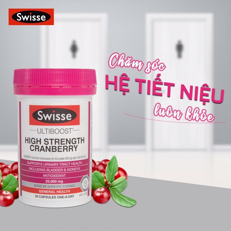 Viên uống Nam việt quất - Swisse Cranberry 25000mg 30 Viên