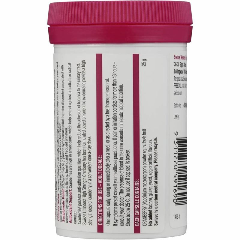 Viên uống hỗ trợ tiết niệu nữ chiết xuất từ quả nam việt quất Uc - Swisse Cranberry 25000mg 90 Viên
