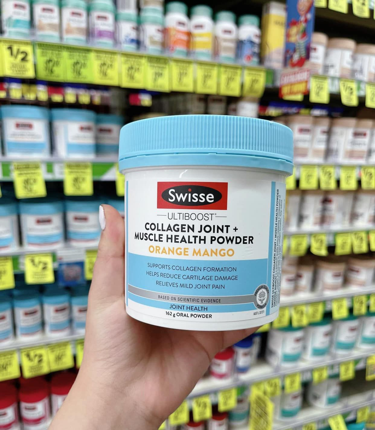 Bột uống hỗ trợ giảm viêm khớp - Swisse Collagen Joint + Muscle Health Powder 162g
