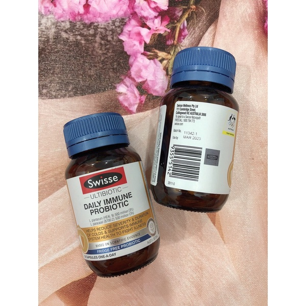 Viên uống men vi sinh tăng cường miễn dịch giảm ốm vặt - Swisse Ultibiotic Daily Immune Probiotic 30 Viên