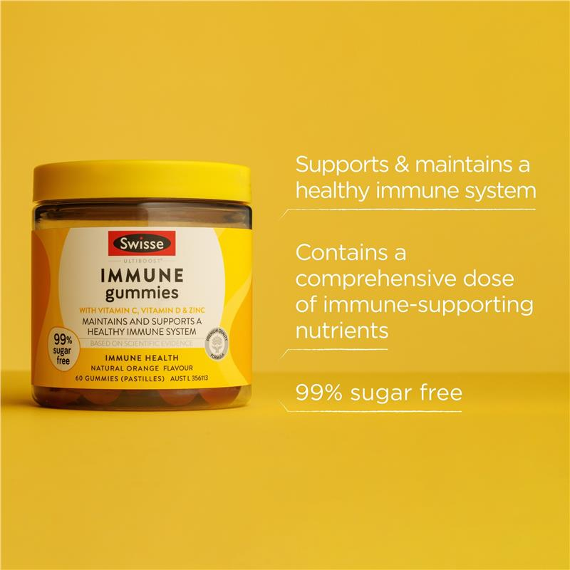 Viên nhai hỗ trợ hệ thống miễn dịch - Swisse Immune Gummies 60 viên nhai