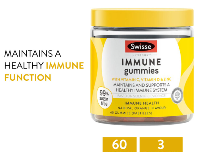 Viên nhai hỗ trợ hệ thống miễn dịch - Swisse Immune Gummies 60 viên nhai
