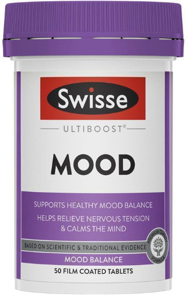 Viên uống hỗ trợ giảm căng thằng mệt mỏi tuột mood làm dịu tâm trí - Swisse Ultiboost Tâm Trạng 50 Viên