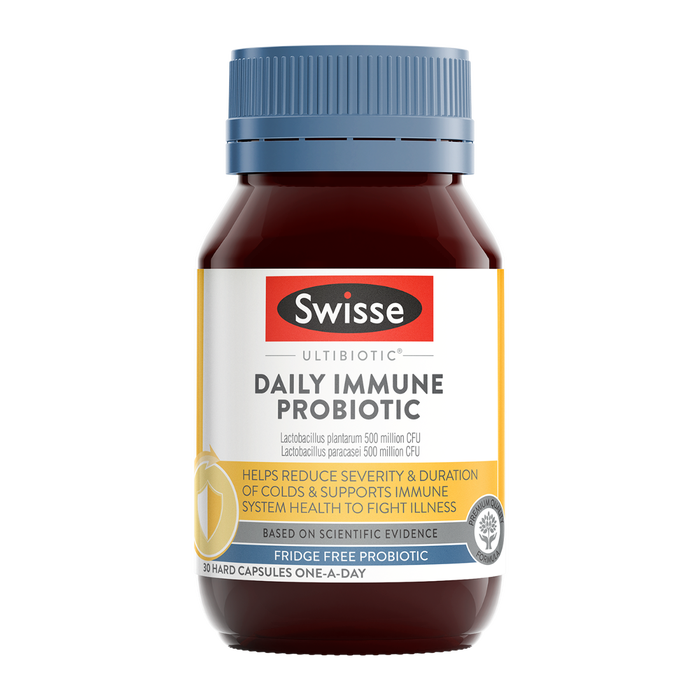 Viên uống men vi sinh tăng cường miễn dịch giảm ốm vặt - Swisse Ultibiotic Daily Immune Probiotic 30 Viên