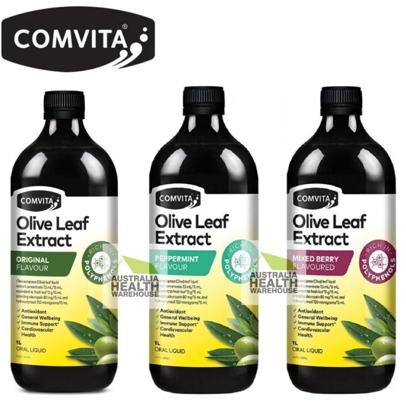 Siro chiết xuất lá Oliu hỗ trợ hệ miễn dịch - Comvita Olive Leaf Extract Peppermint 1 Litre