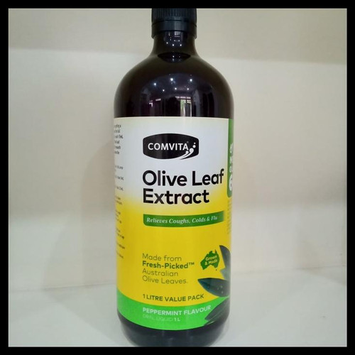 Siro chiết xuất lá Oliu hỗ trợ hệ miễn dịch - Comvita Olive Leaf Extract Peppermint 1 Litre