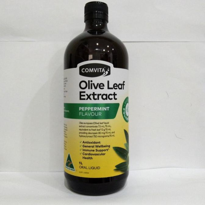 Siro chiết xuất lá Oliu hỗ trợ hệ miễn dịch - Comvita Olive Leaf Extract Peppermint 1 Litre