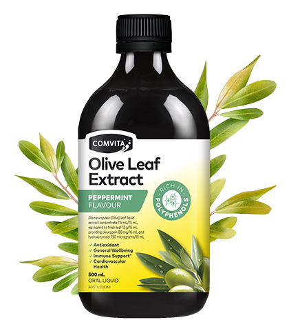 Nước Uống Chiết Xuất Từ Lá Olive Vị Bạc Hà Dễ Uống Chống Oxy Hóa Hỗ Trợ Sức Khỏe Tổng Hợp - Comvita Olive Leaf Extract Peppermint 500mL