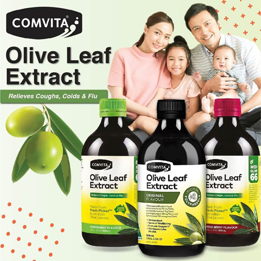 Nước Uống Chiết Xuất Từ Lá Olive Vị Bạc Hà Dễ Uống Chống Oxy Hóa Hỗ Trợ Sức Khỏe Tổng Hợp - Comvita Olive Leaf Extract Peppermint 500mL
