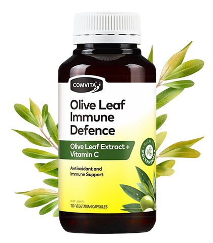 Viên Uống  Chiết Xuất Từ Lá Olive + Vitamin C Tăng Cường Miễn Dịch - Comvita Olive Leaf Immune Defence 150 Viên