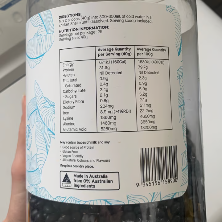 Bột Protein - Bondi Protein Co Vegan Vanilla 1kg