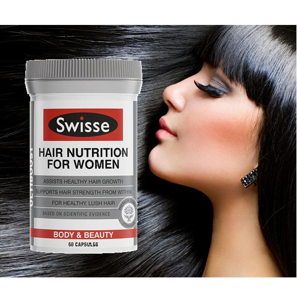 Viên uống dưỡng tóc cho nữ giới - Swisse Hair Nutrition For Women 60 Viên