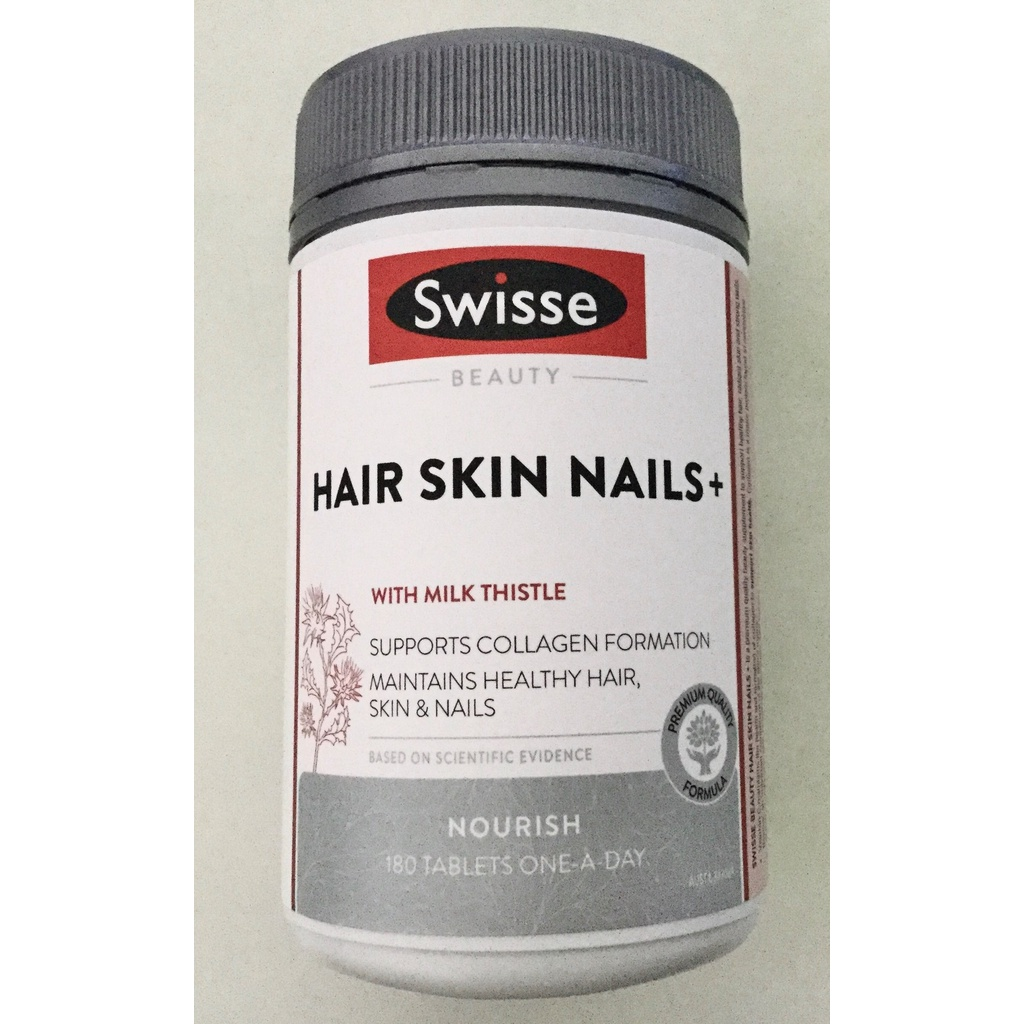 Viên uống hỗ trợ tóc da và móng - Swisse Ultiboost Hair Skin Nails+ 180  Viên Exclusive size