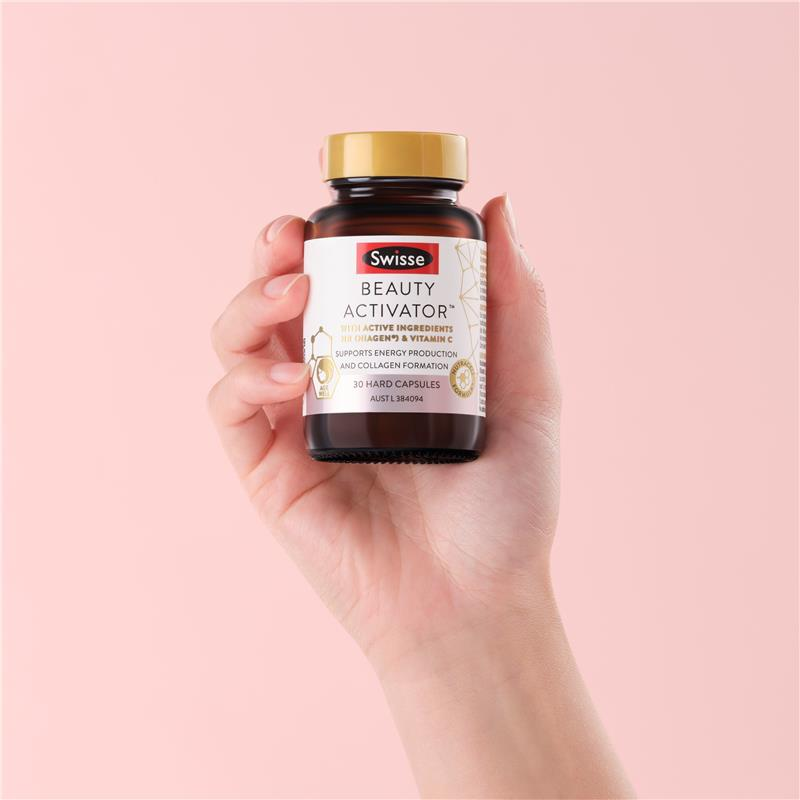 Viên Uống Đẹp Da Với NR Niagen &Vitamin C Hình Thành Collagen Tái Tạo Da - Swisse Beauty Activator 30 Viên