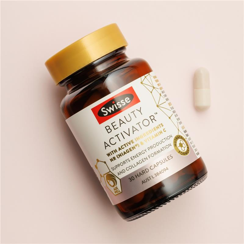 Viên Uống Đẹp Da Với NR Niagen &Vitamin C Hình Thành Collagen Tái Tạo Da - Swisse Beauty Activator 30 Viên