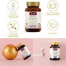 Viên Uống Đẹp Da Với NR Niagen &Vitamin C Hình Thành Collagen Tái Tạo Da - Swisse Beauty Activator 30 Viên