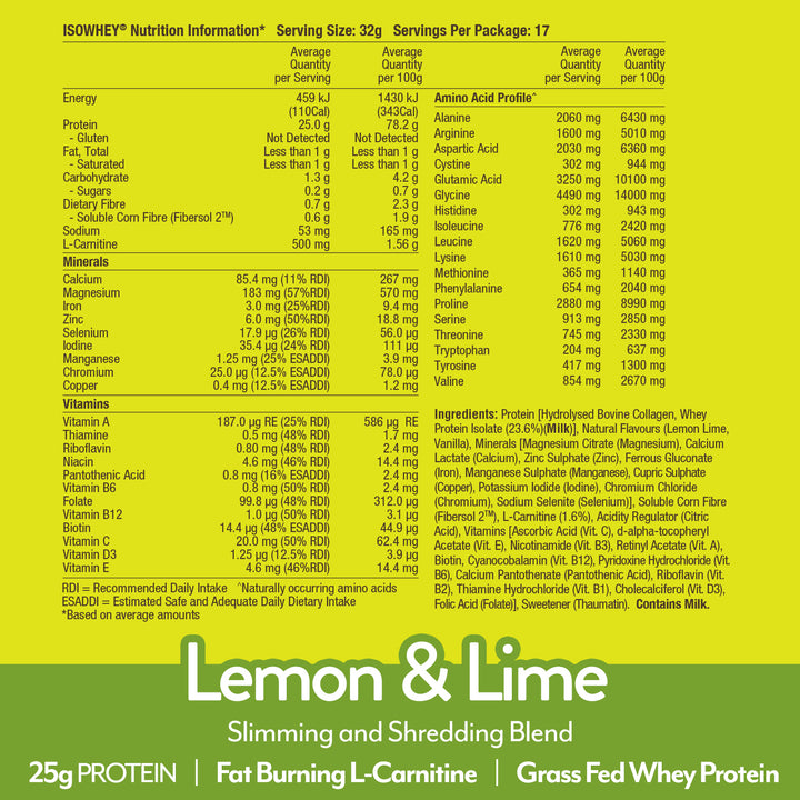Isowhey Clear Lemon Lime 550g