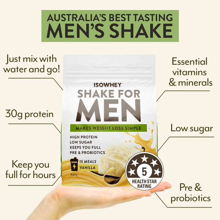 Sữa Lắc IsoWhey Cho Nam Vị Vanilla 840g - IsoWhey Shake for Men Vanilla 840g