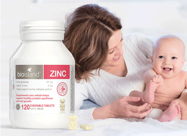 Bio Island Zinc - Viên uống bổ sung kẽm cho bé 120 viên