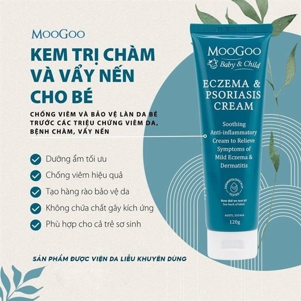Kem Trị Viêm Da Do Cơ Địa Chàm Và Vẩy Nến MooGoo Cho Bé 120g - MooGoo Baby And Child Eczema And Psoriasis Cream 120g