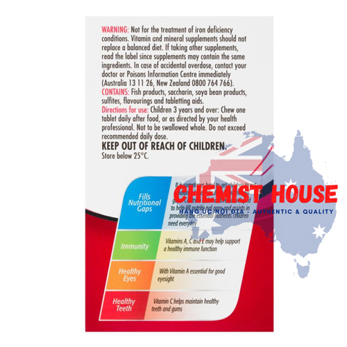 Centrum Kids Multi Vitamin 60 Strawberry Tablets - Vitamin Tổng Hợp cho bé 60 viên