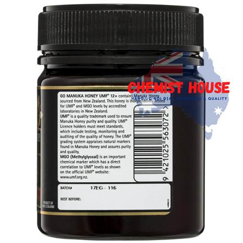 GO Healthy Manuka Honey UMF 12+ (MGO 350+) 250mg - Mật ong Manuka