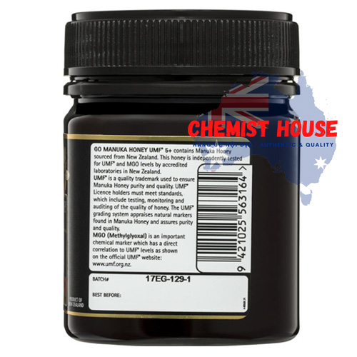GO Healthy Manuka Honey UMF 5+ (MGO 80+) 250mg - Mật ong Manuka