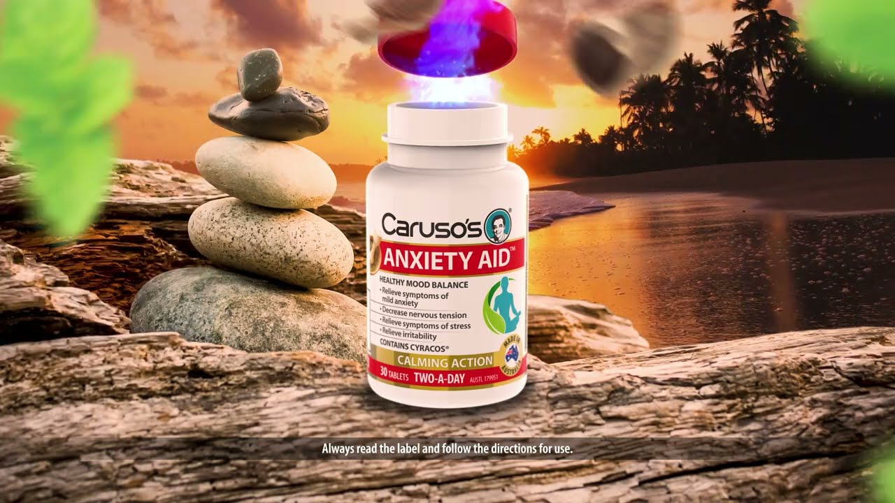 Viên uống giúp thúc đẩy cảm giác bình tĩnh và thư giãn Carusos Natural Health Anxiety Aid 30 Tablets