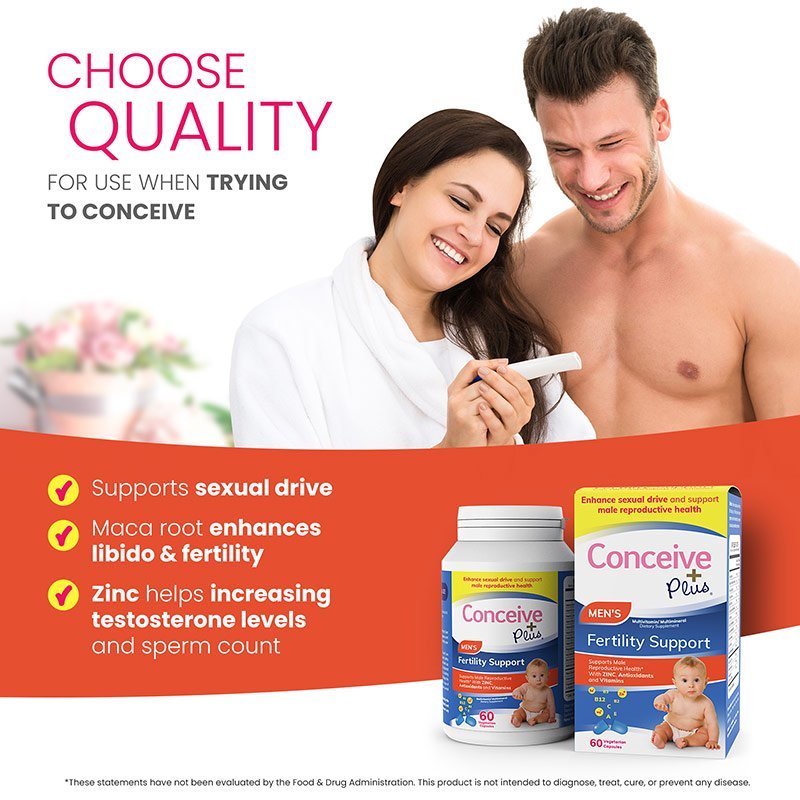 Conceive Plus Men’s Fertility Support Supplements 60 Viên - Viên Uống Bổ Sung Tăng Cường Sinh Sản Thụ Thai Cho Nam