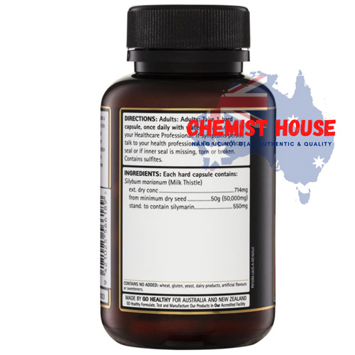 GO Healthy Milk Thistle 50000mg 1-A-Day - Viên uống hỗ trợ tăng cường chức năng gan 60 viên