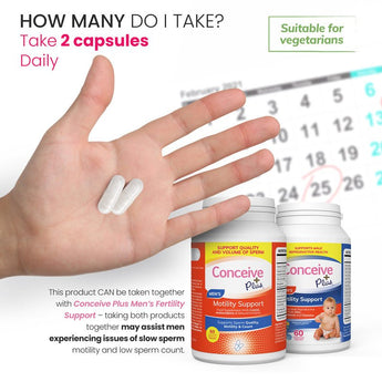 Conceive Plus Motility Support 60 Viên - Tăng Cường Vận Động & Tốc Độ Di Chuyển Của Tinh Trùng Tăng Thụ Thai Sinh Sản Cho Nam