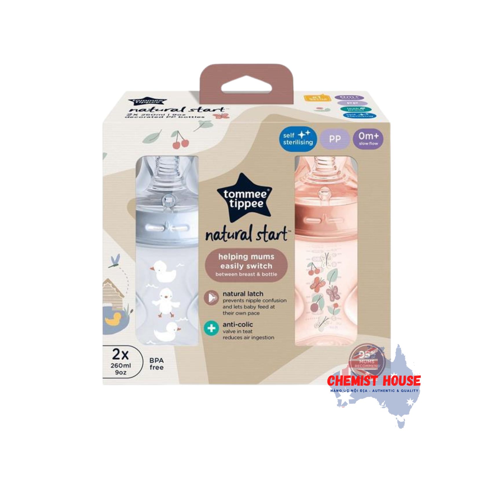 Bình Sữa Tommee Tippee Ty Siêu Mềm, Siêu Tự Nhiên & Đa Dạng Cho Bé - Tommee Tippee