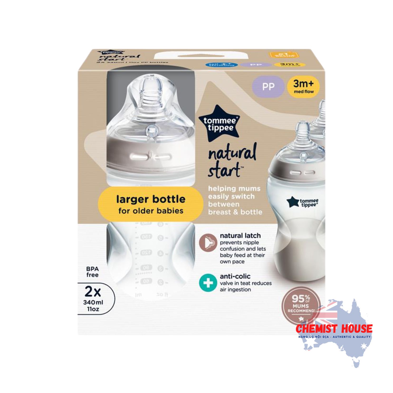 Bình Sữa Tommee Tippee Ty Siêu Mềm, Siêu Tự Nhiên & Đa Dạng Cho Bé - Tommee Tippee