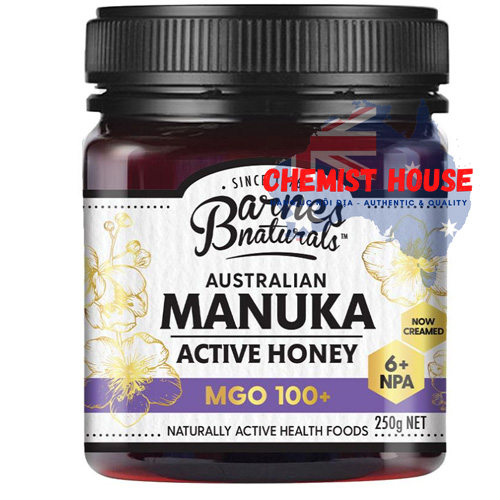 Barnes Naturals Australian Manuka Honey 250g MGO 100+ - Mật ong Manuka