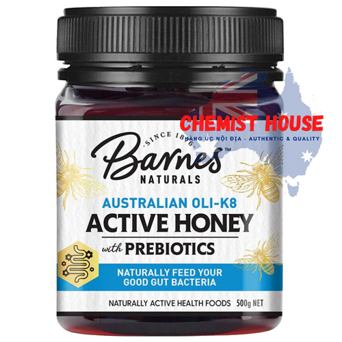 Barnes Naturals Australian OLI-K8 Active Honey With Prebiotics 500g - Mật ong Manuka