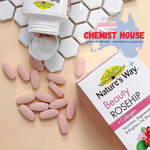 Nature’s Way Beauty Rosehip + Collagen - Viên uống collagen 60 viên