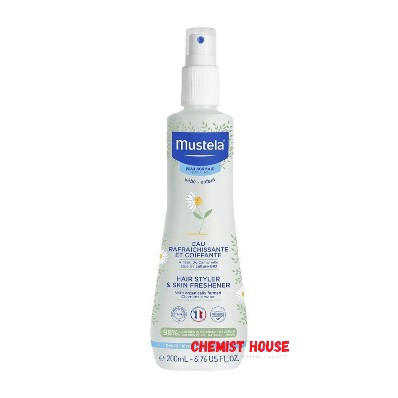 Xịt tóc bé Úc Mustela nguồn gốc tự nhiên Mustela Hair Styler & Skin Freshener 200ml Spray - nhập chính hãng Úc